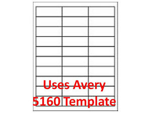 Avery 5160 blank template free